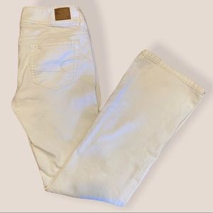 AE White Stretch Bootcut Jeans